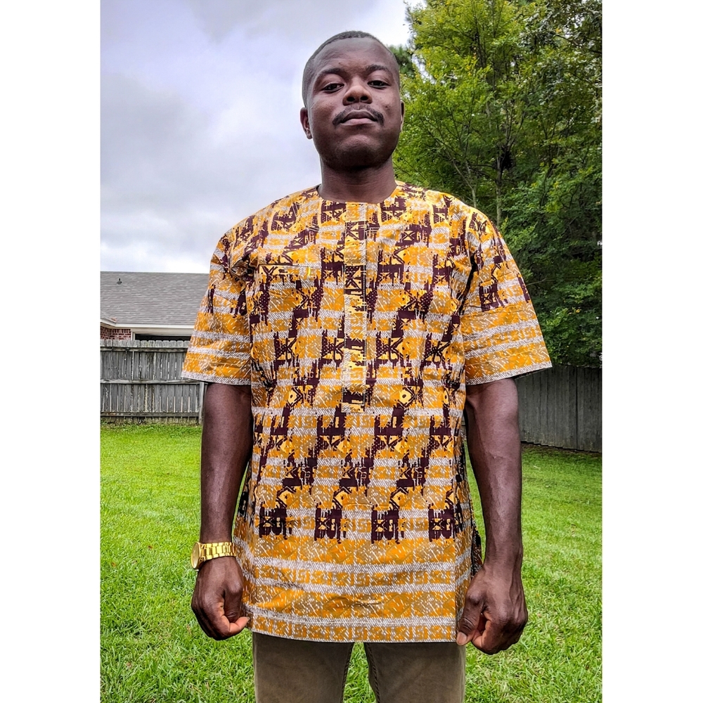 Ofrima African Print Short Sleeved Shirt